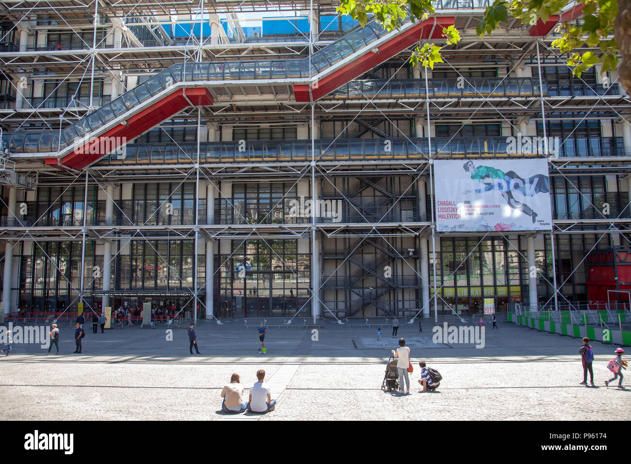 Centro Pompidou a Parigi, Francia Foto Stock