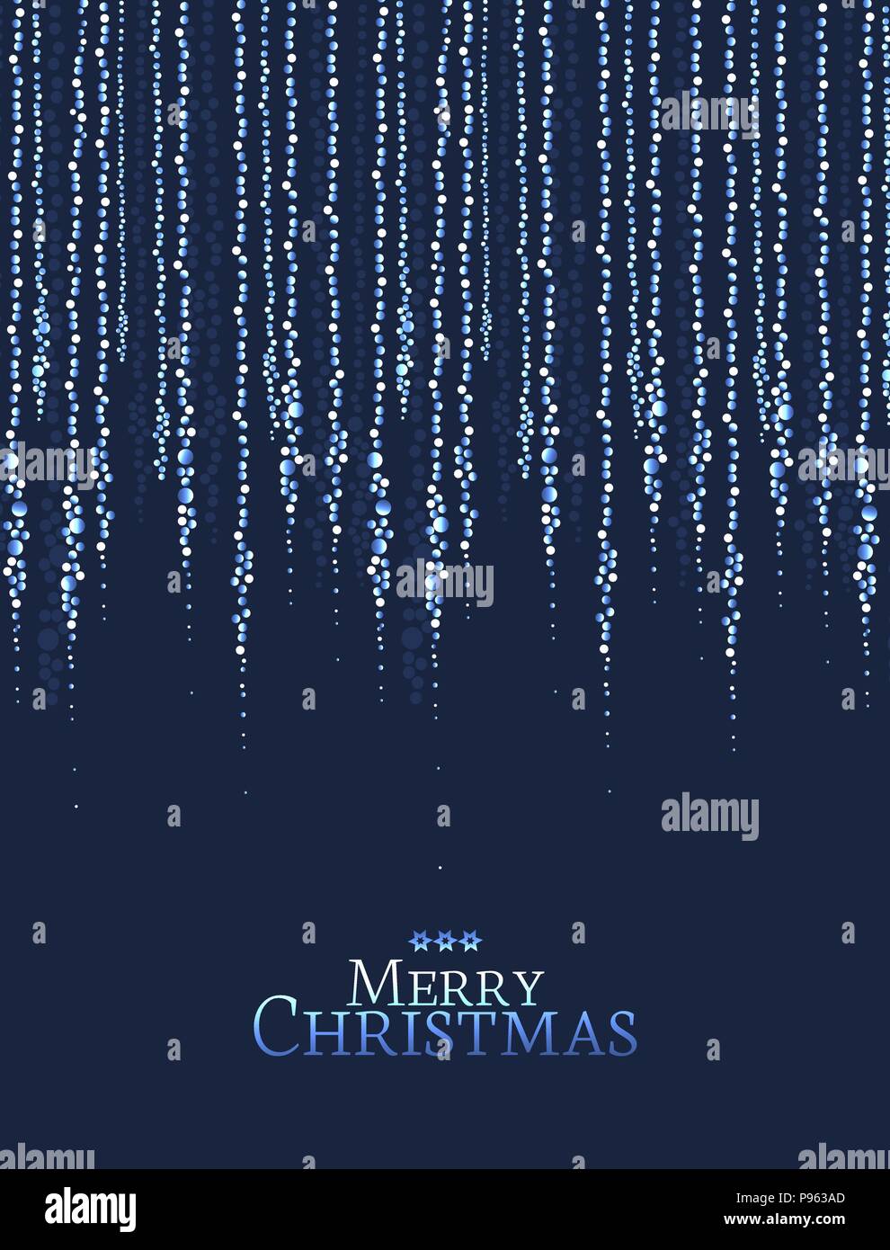 Illustrazione Vettoriale le luci di Natale su uno sfondo blu. Luci di stringa Illustrazione Vettoriale