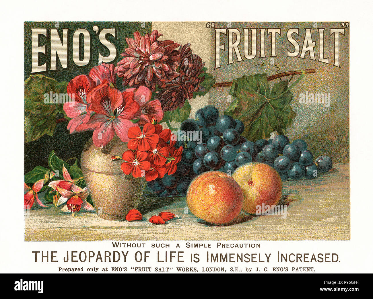 Vintage magazine inserto per Eno di frutta sale. Foto Stock