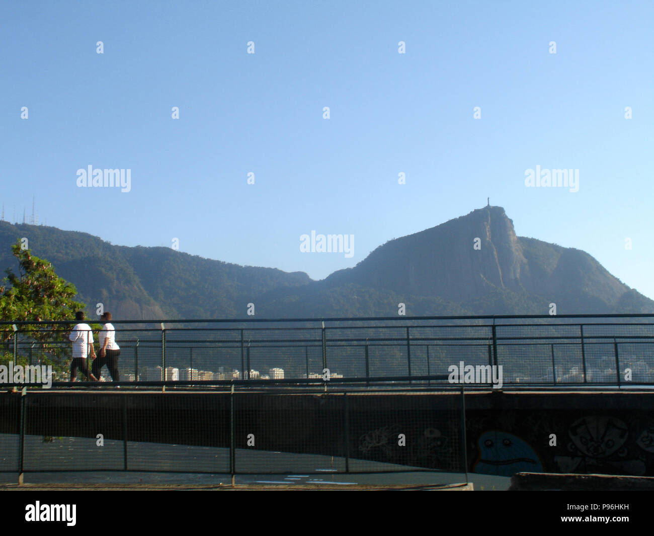La Lagoa Rodrigo de Freitas, Rio de Janeiro, Brasile Foto Stock