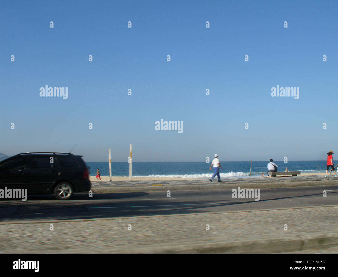 Spiaggia di Leblon, Rio de Janeiro, RJ, Brasile Foto Stock