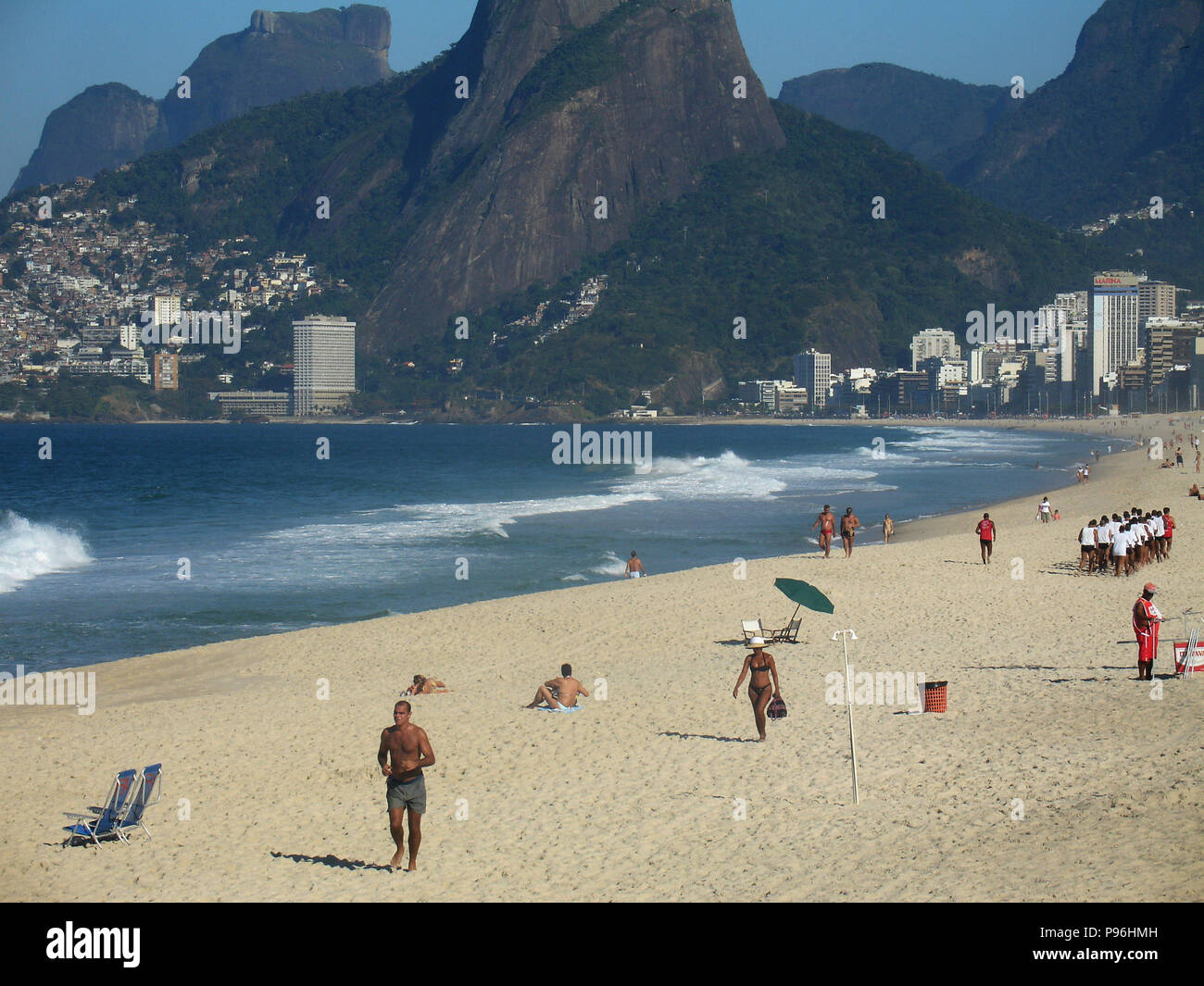 La spiaggia di Ipanema, Rio de Janeiro, RJ, Brasile Foto Stock