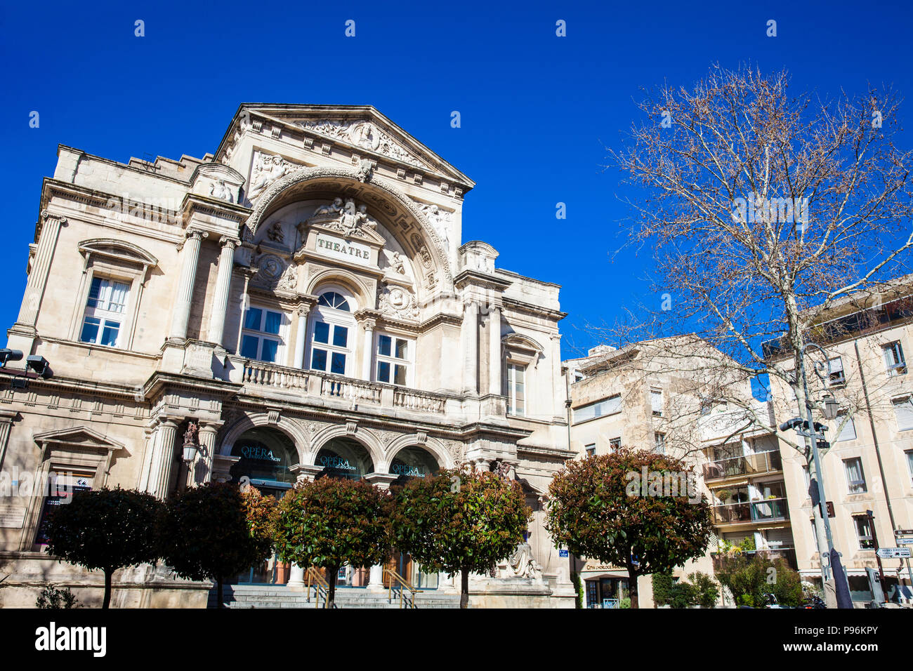 Opera Grand Avignon teatro a Place de l'Horloge a Avignon Francia Foto Stock