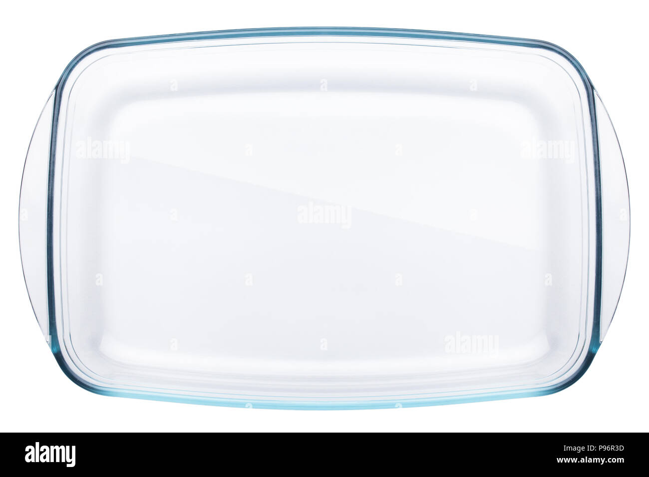 Refrattario di vetro vassoio da forno, percorso di clipping, isolato su sfondo bianco Foto Stock