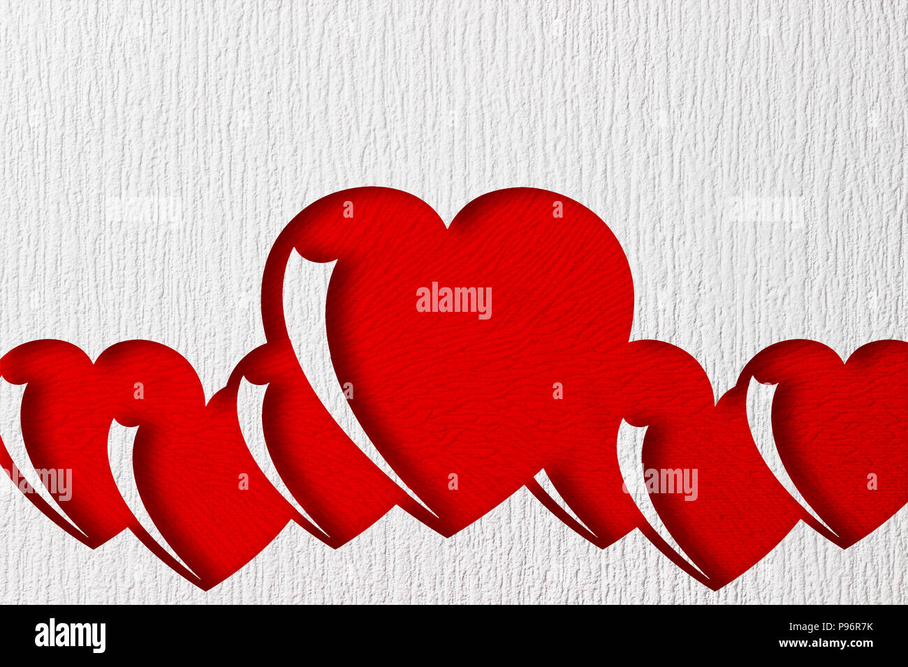 Cuore viene tagliata sulla carta Foto Stock