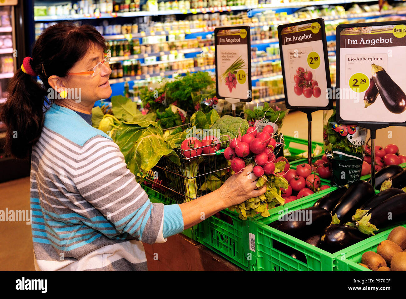 In Germania, in Renania settentrionale-Vestfalia - Biomarkt in Essen Foto Stock