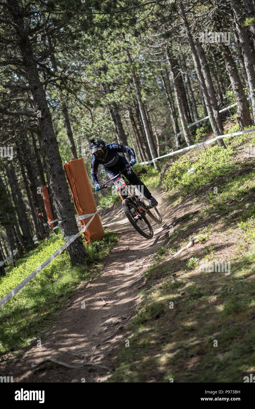 UCI DI COPPA DEL MONDO ANDORRA VALLNORD 2018 En La Massana - Andorra. Copa del Mundo UCI 2018. Foto Stock