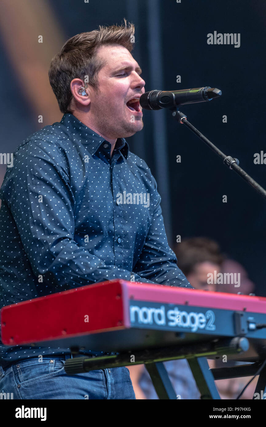 Brentwood Essex, 15 luglio 2018 Brentwood Music Festival 2018 al centro di Brentwood con Scouting per ragazze Credit Ian Davidson/Alamy Live News Foto Stock