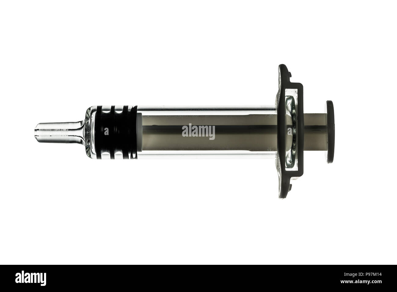 Vaccino su bianco Foto Stock