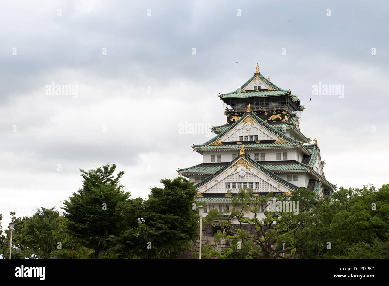 Il Castello di Osaka in Giappone Foto Stock
