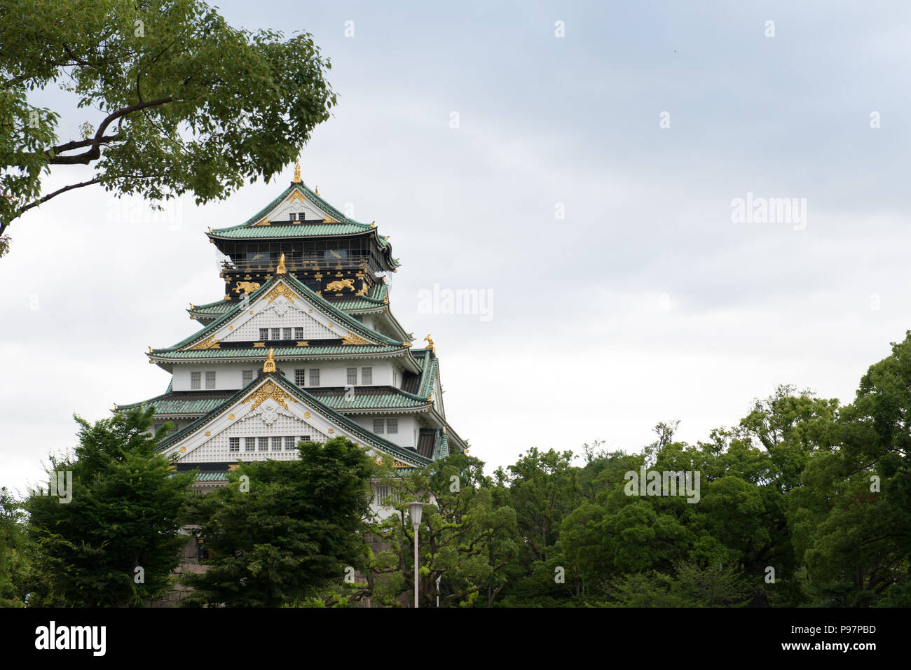 Il Castello di Osaka in Giappone Foto Stock