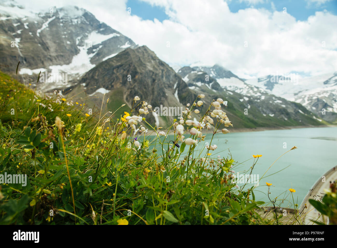 Kaprun, Mooserboden Stausee bei Zell am See, Salisburgo, Österreich Foto Stock