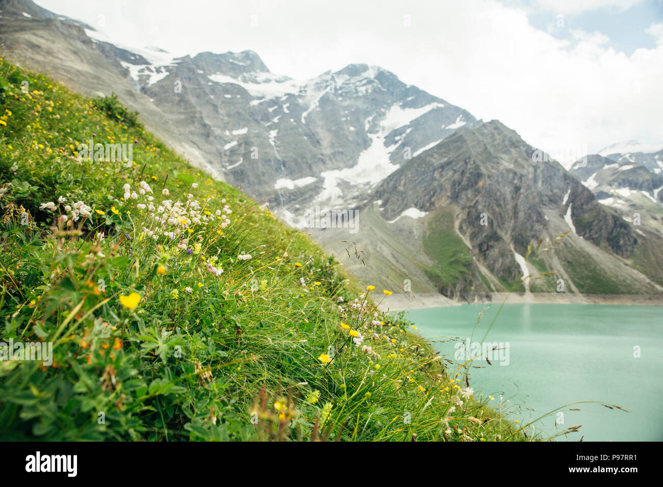 Kaprun, Mooserboden Stausee bei Zell am See, Salisburgo, Österreich Foto Stock