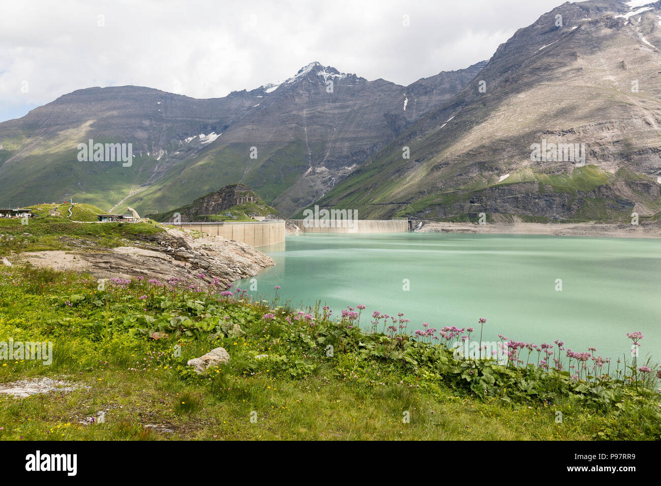 Kaprun, Mooserboden Stausee bei Zell am See, Salisburgo, Österreich Foto Stock