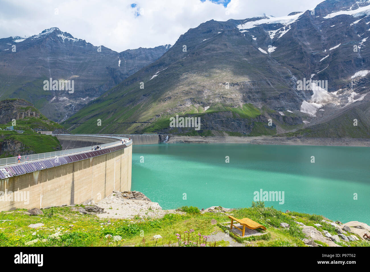 Kaprun, Mooserboden Stausee bei Zell am See, Salisburgo, Österreich Foto Stock