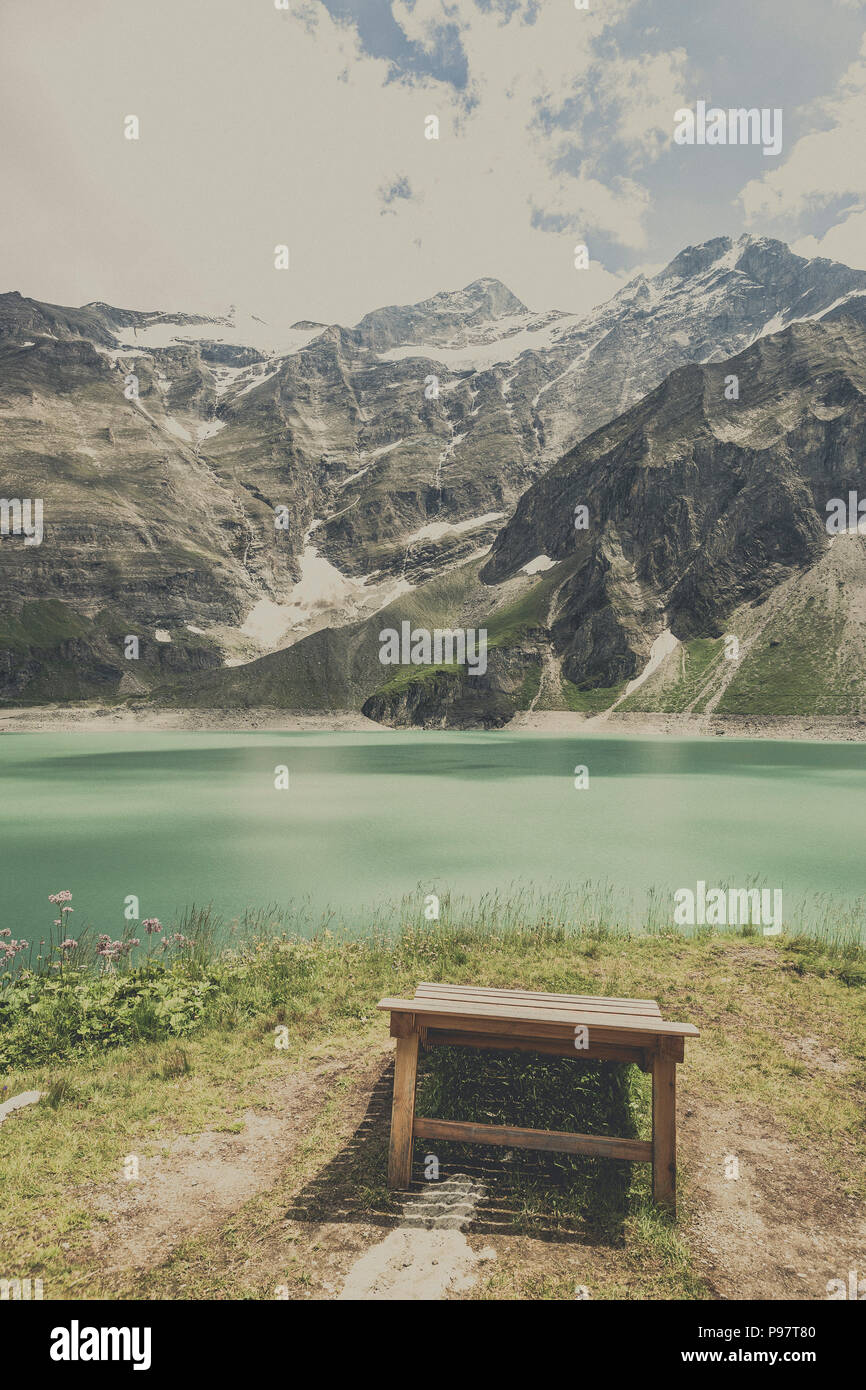 Kaprun, Mooserboden Stausee bei Zell am See, Salisburgo, Österreich Foto Stock