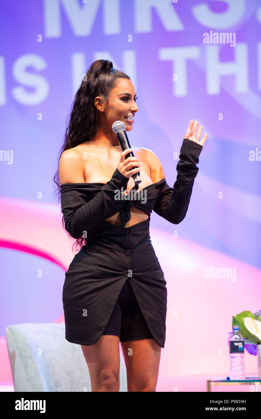 Los Angeles, Stati Uniti d'America. Il 15 luglio 2018. . Kim Kardashian West assiste il quinto annuale Beautycon Festival di Los Angeles presso il Los Angeles Convention Centre nel luglio 15, 2018 a Los Angeles, California. Credito: la foto di accesso/Alamy Live News Foto Stock