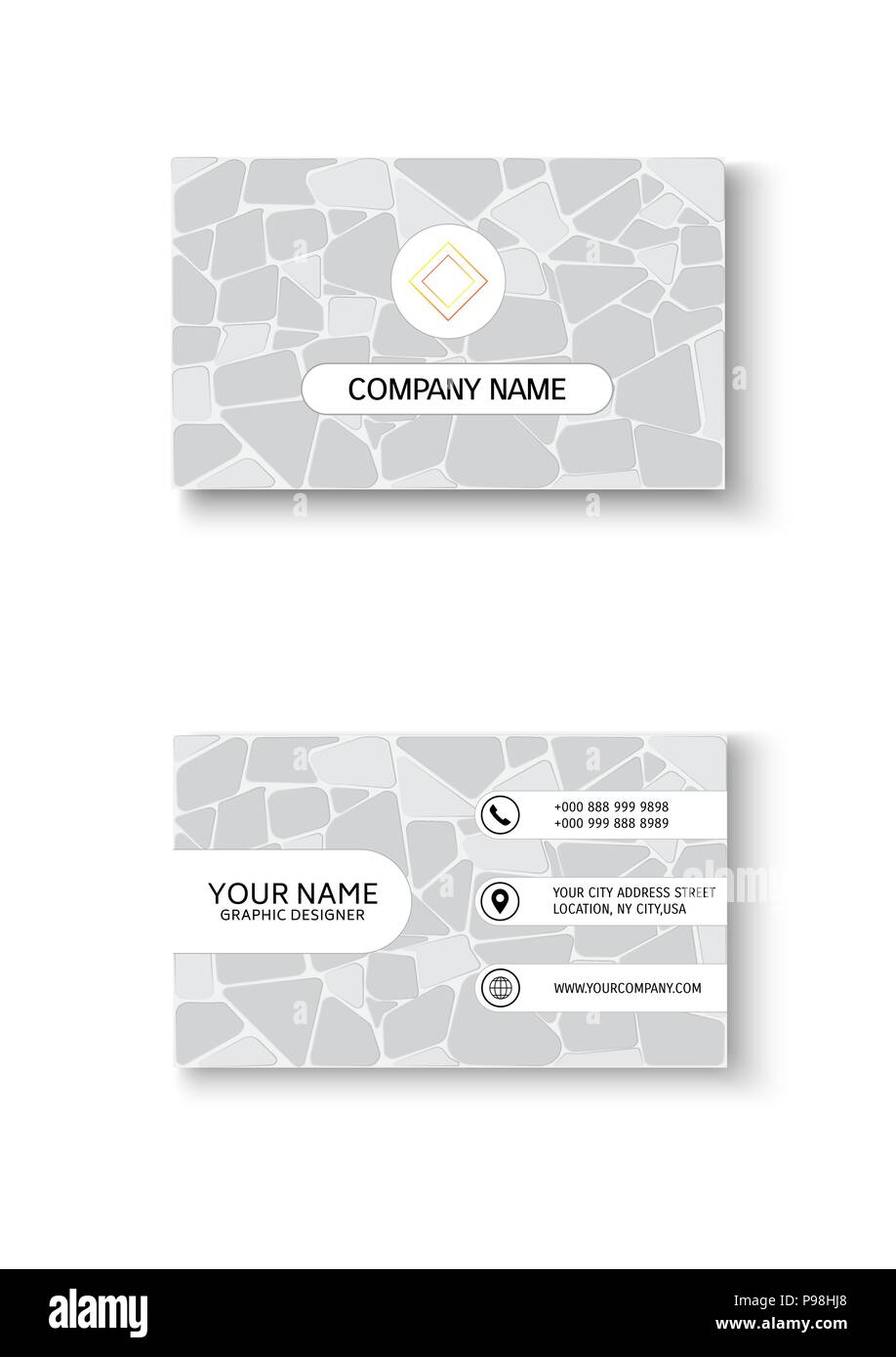 Eps10 illustrazione vettoriale abstract elegante business card modello. Illustrazione Vettoriale