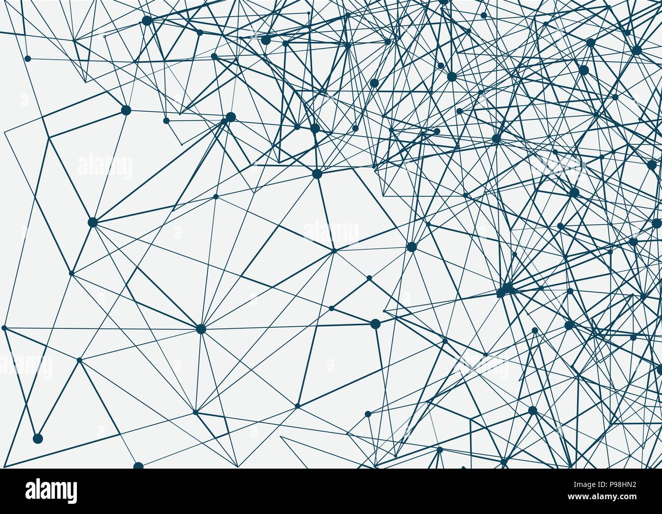 Virtuale sfondo astratto con particelle, molecola struttura. genetica e composti chimici. Lo spazio e le costellazioni. La scienza e il collegamento concep Illustrazione Vettoriale