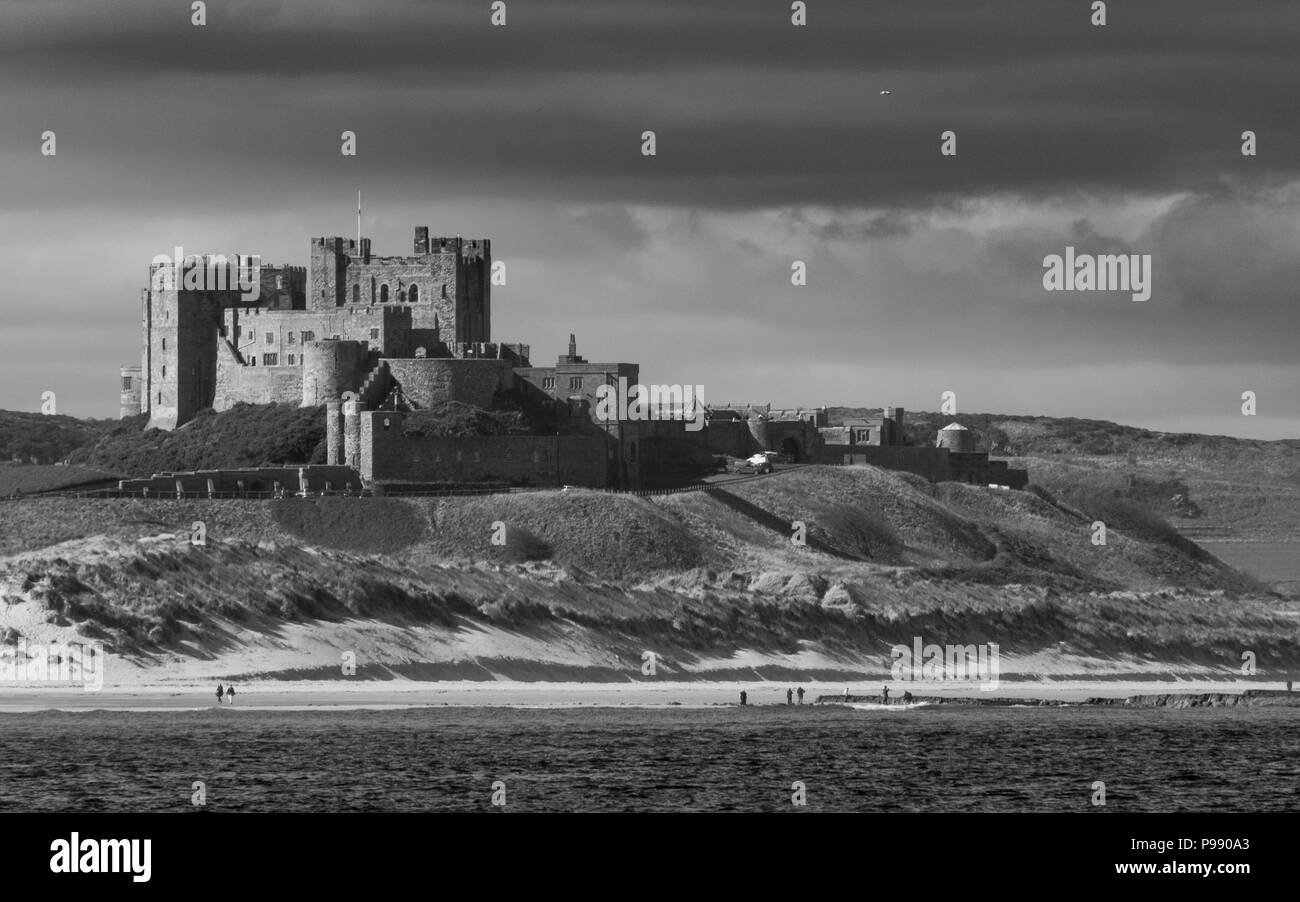 Castello di Bamburgh Foto Stock