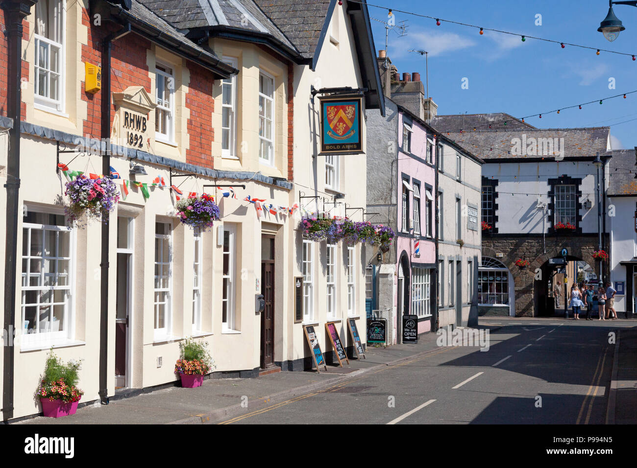 Il grassetto Arms Hotel in Church Street, Beaumaris, Anglesey, Galles Foto Stock