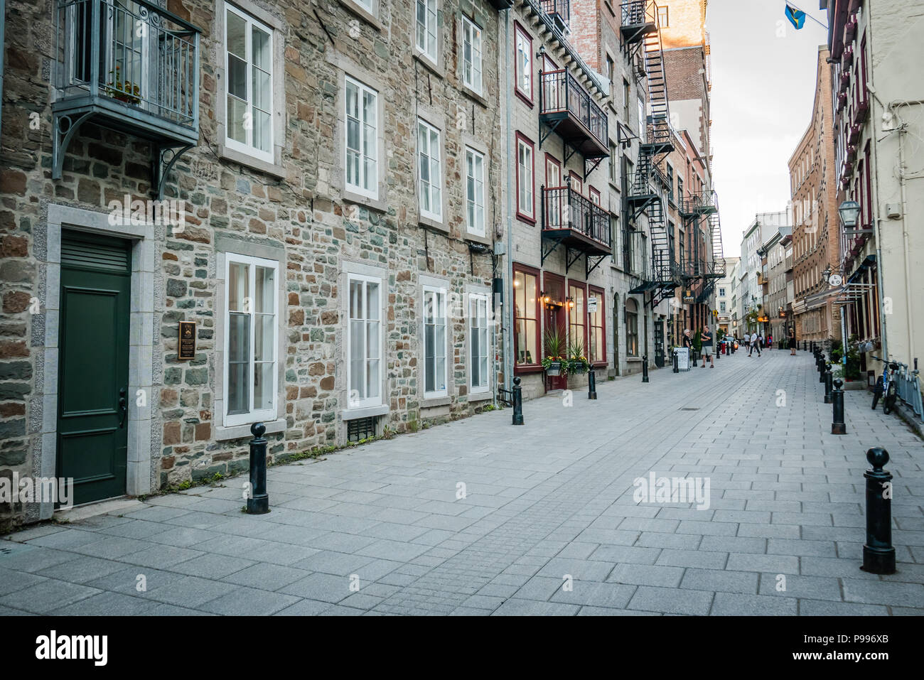 Vecchio bella strada incantevole città di Québec in Canada Foto Stock