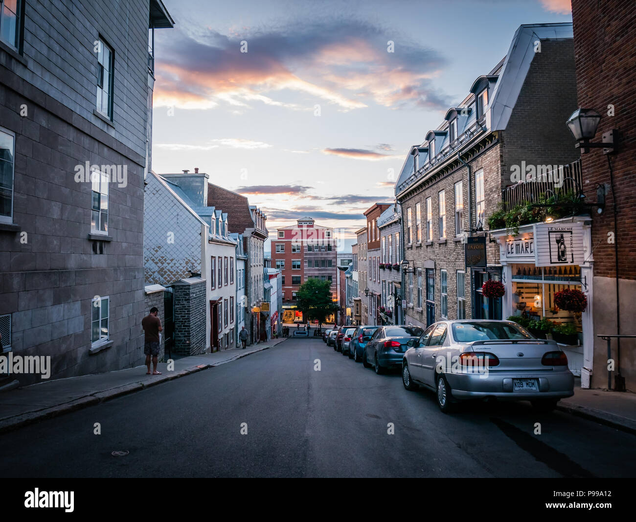 Quebec City è un estate popolare meta di viaggio in Canada Foto Stock