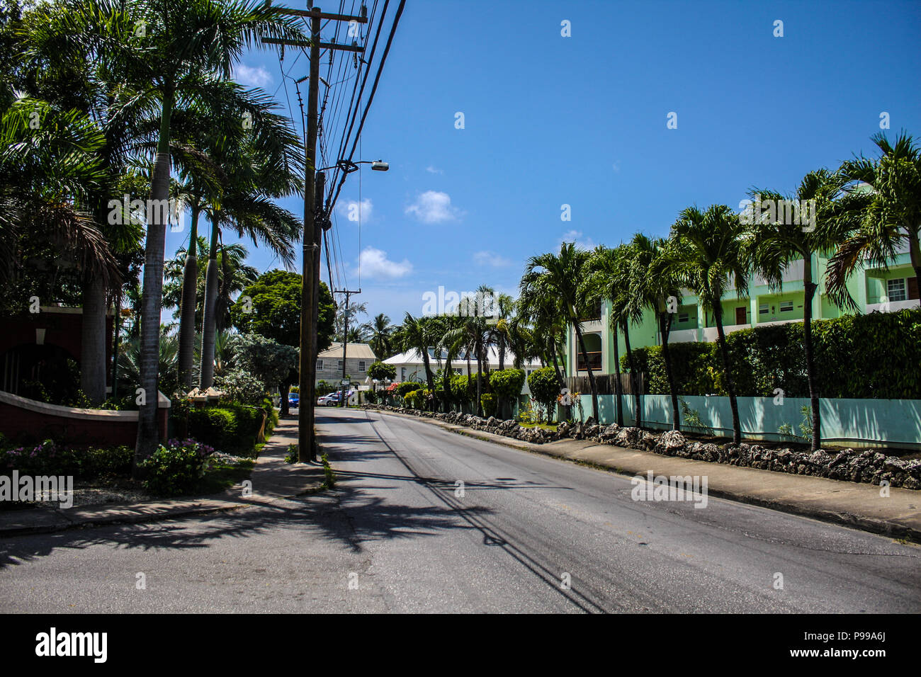 Hastings Road Barbados Foto Stock