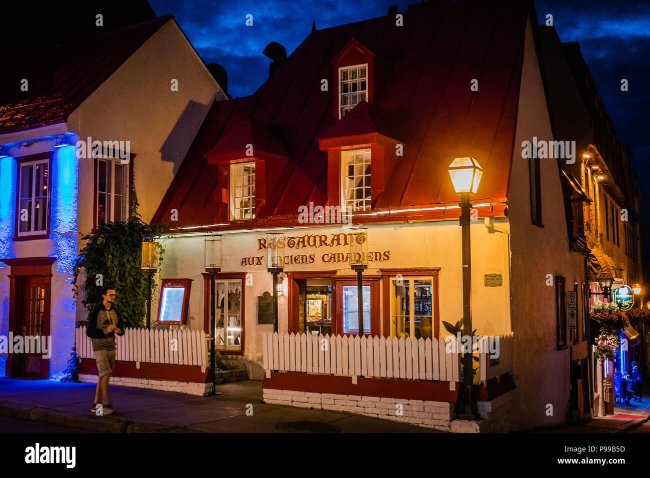 Aux Anciens Canadiens è un famoso ristorante gastronomico nella città di Québec in Canada Foto Stock