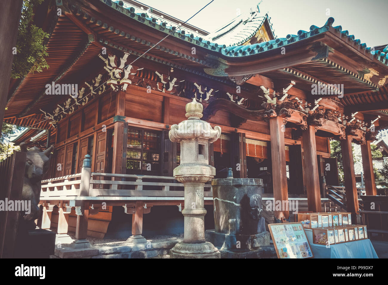 Ushijima Shrine Temple nel Parco Sumida, Tokyo, Giappone Foto Stock