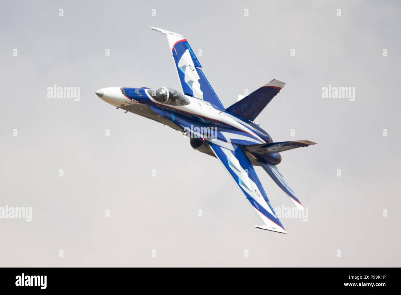 Boeing F/A 18C Hornet della Swiss Air Force presso il Royal International Air Tattoo a RAF Fairford, Inghilterra. Foto Stock