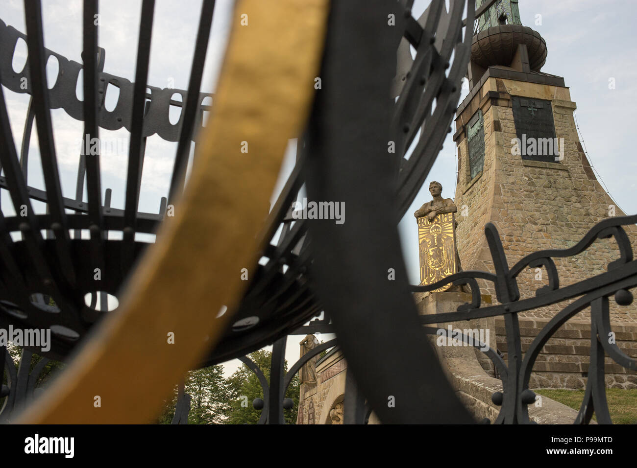 Il Cairn del Peace Memorial (ceco: Mohyla miru), costruito per onorare le vittime di Napoleone la vittoriosa battaglia nei pressi di Austerlitz (Slavkov), Repubblica Ceca Foto Stock