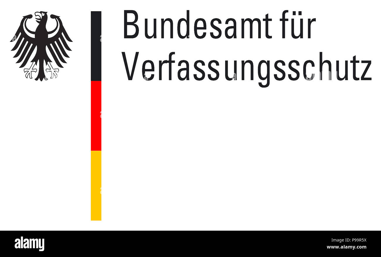 Il sigillo dell'Ufficio federale per la protezione della costituzione della Repubblica federale di Germania con sede a Colonia - Germania. Attenzione: Per th Foto Stock