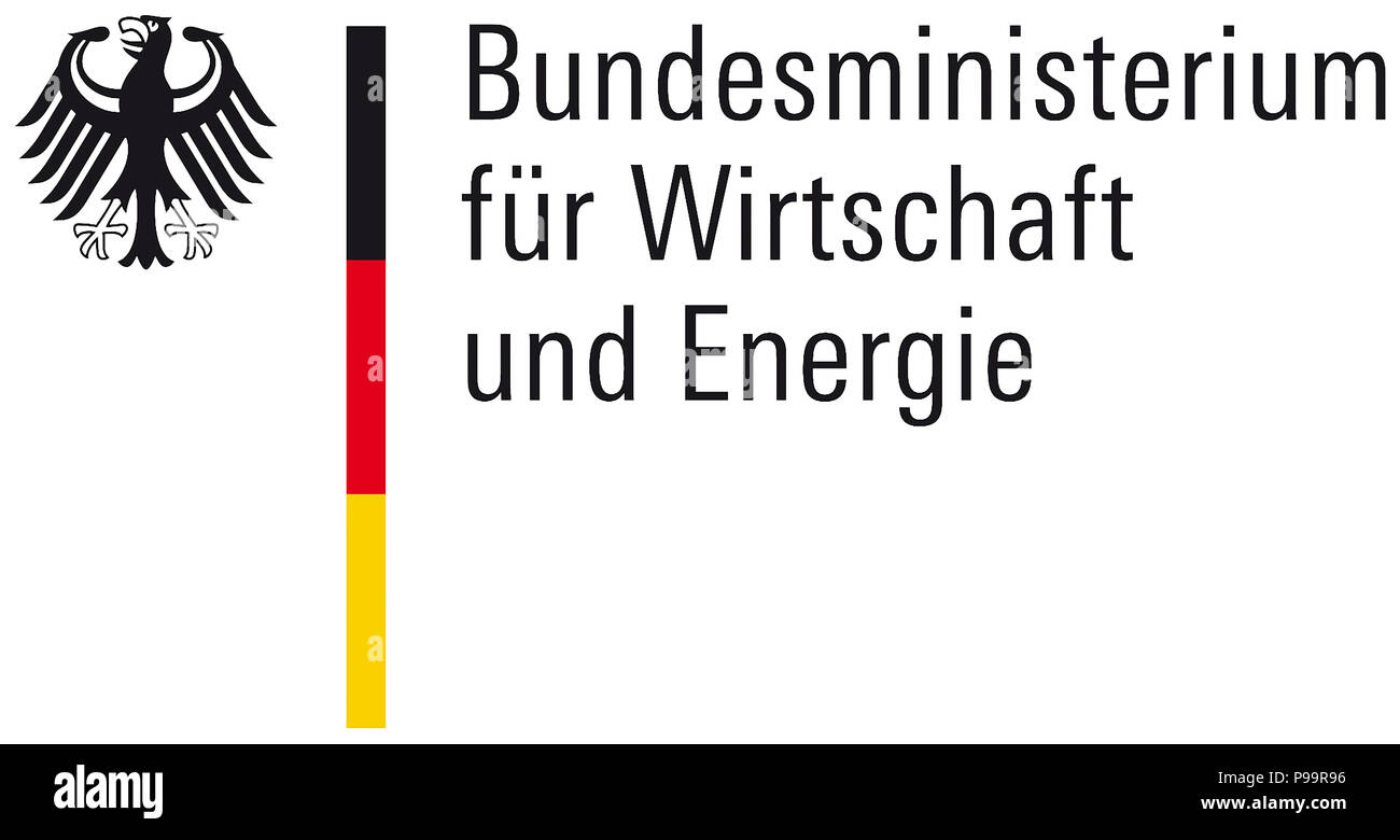 Il sigillo del ministero federale dell'economia e dell'Energia della Repubblica federale di Germania in base a Berlino - Germania. Attenzione: per il solo uso editoriale. Foto Stock