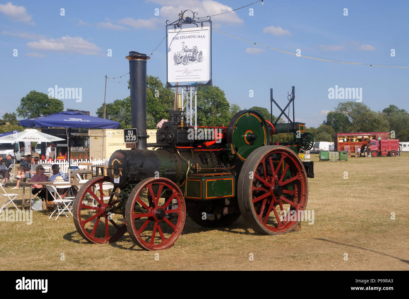 1929 Richard Garrett & Sons vapore 35225 trattore "Leslie' al 2018 Rempstone vapore & Country Fair, Turnpost Farm, Wymeswold, Leicestershire, Inghilterra Foto Stock