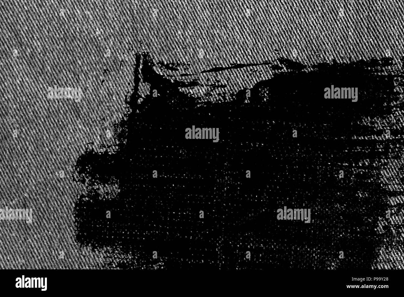 Sporco grunge closeup dettagliata dello sbozzato grungy denim. Vintage grigio scuro jeans, buona per lo sfondo Foto Stock