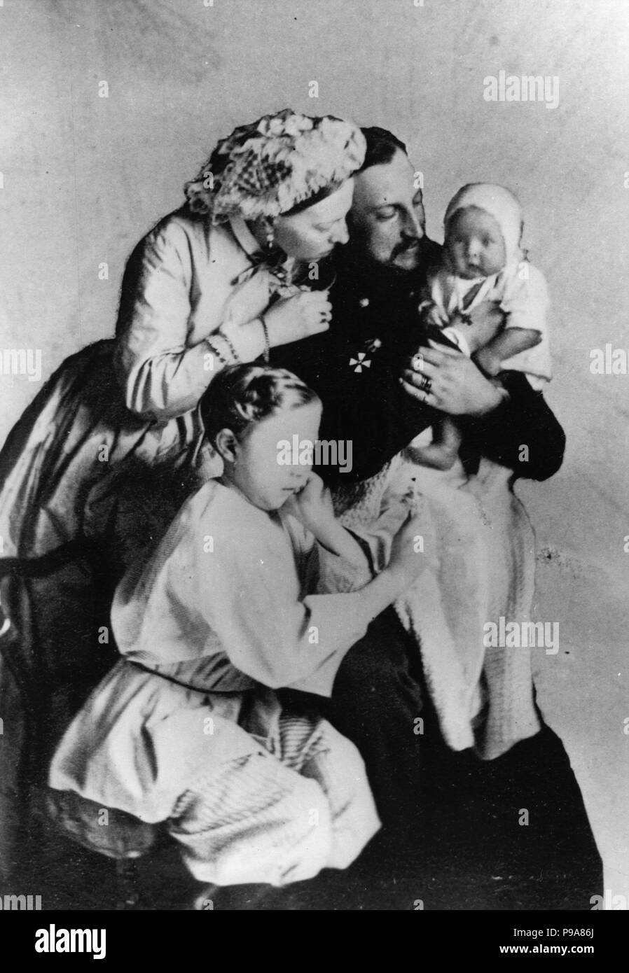 La famiglia del Granduca Nicholas Nicholaevich (il vecchio) della Russia. Museo: Stato russo, film e foto di archivio, Krasnogorsk. Foto Stock