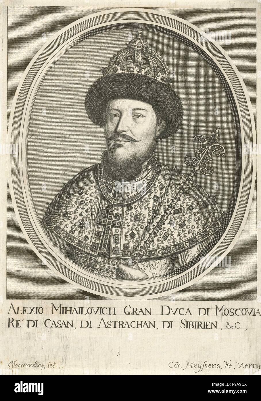 Ritratto del Tsar Alexis ho Mikhailovich di Russia (1629-1676). Museo: Rijksmuseum Amsterdam. Foto Stock