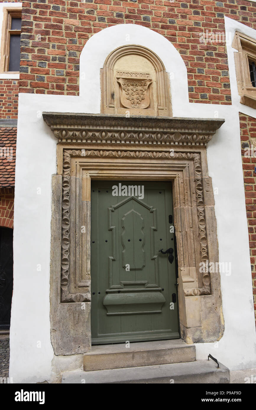 Classica porta anteriore sull isola della cattedrale di Wroclaw, Slesia, Polonia, Europa 2018 Foto Stock