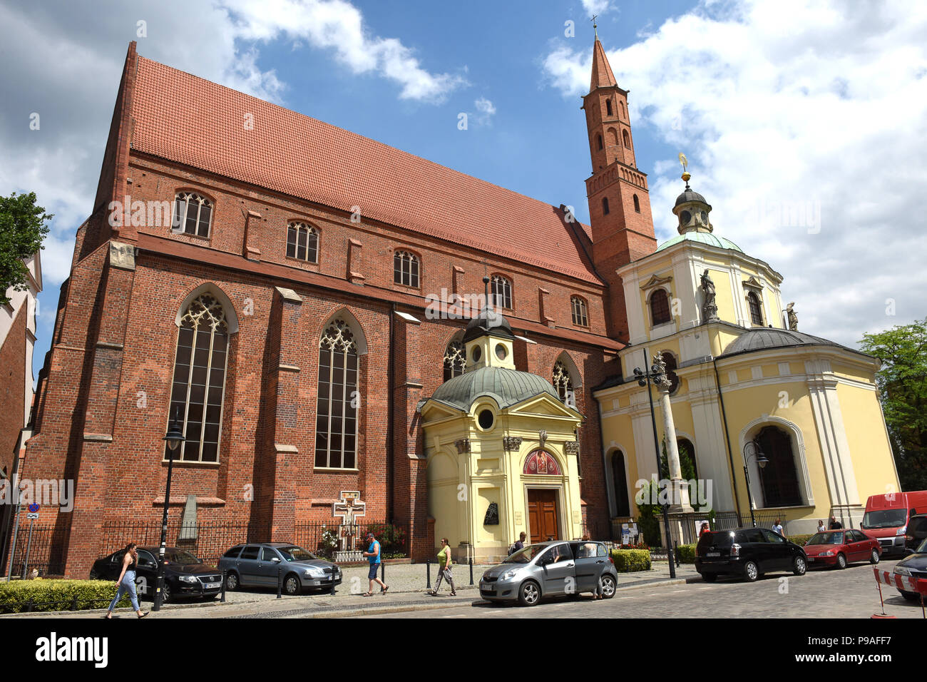 Chiesa di St Vincent e St James sull isola della cattedrale di Wroclaw, Slesia, Polonia, Europa 2018 Foto Stock