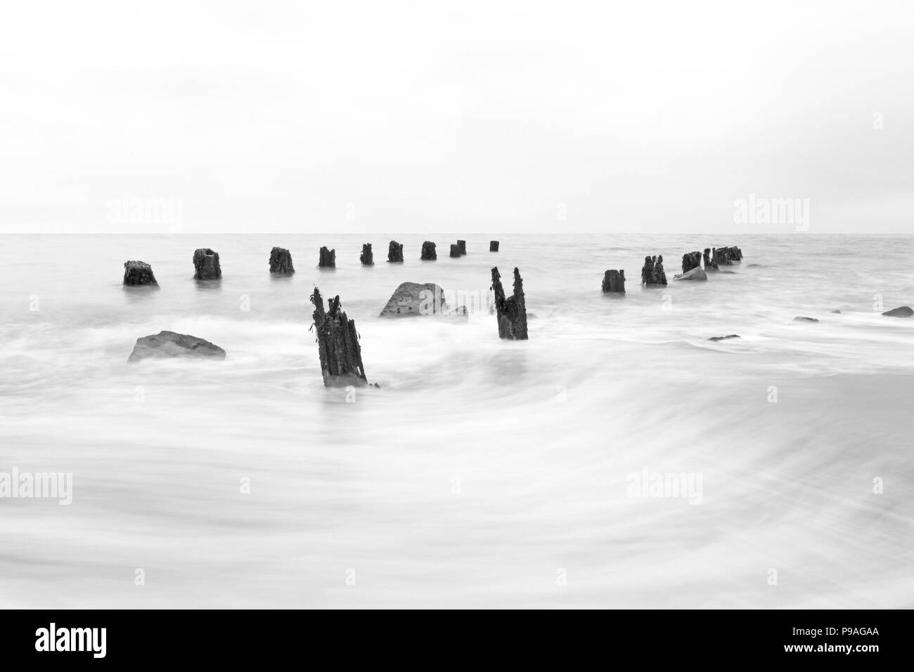 Paesaggio con molo vecchio St.Ives Foto Stock