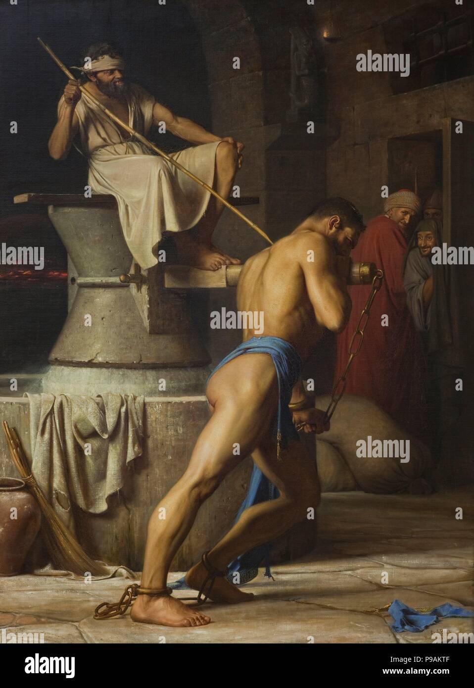 Sansone e i Filistei. Museo: Statens Museum Kunst, Copenaghen. Foto Stock