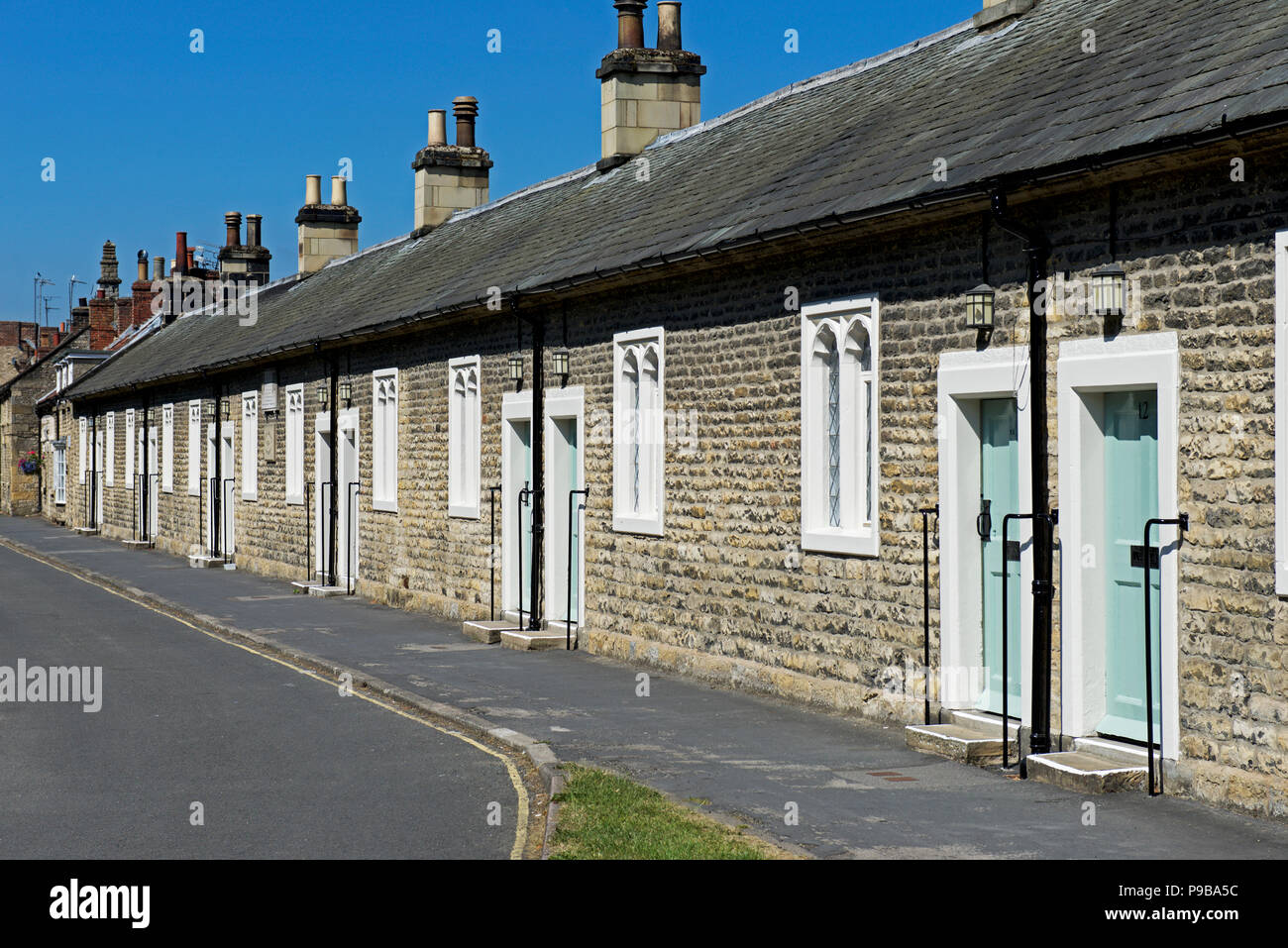 Signora Lumley's gli ospizi di carità, Thornton-le-Dale, North Yorkshire, Inghilterra, Regno Unito Foto Stock