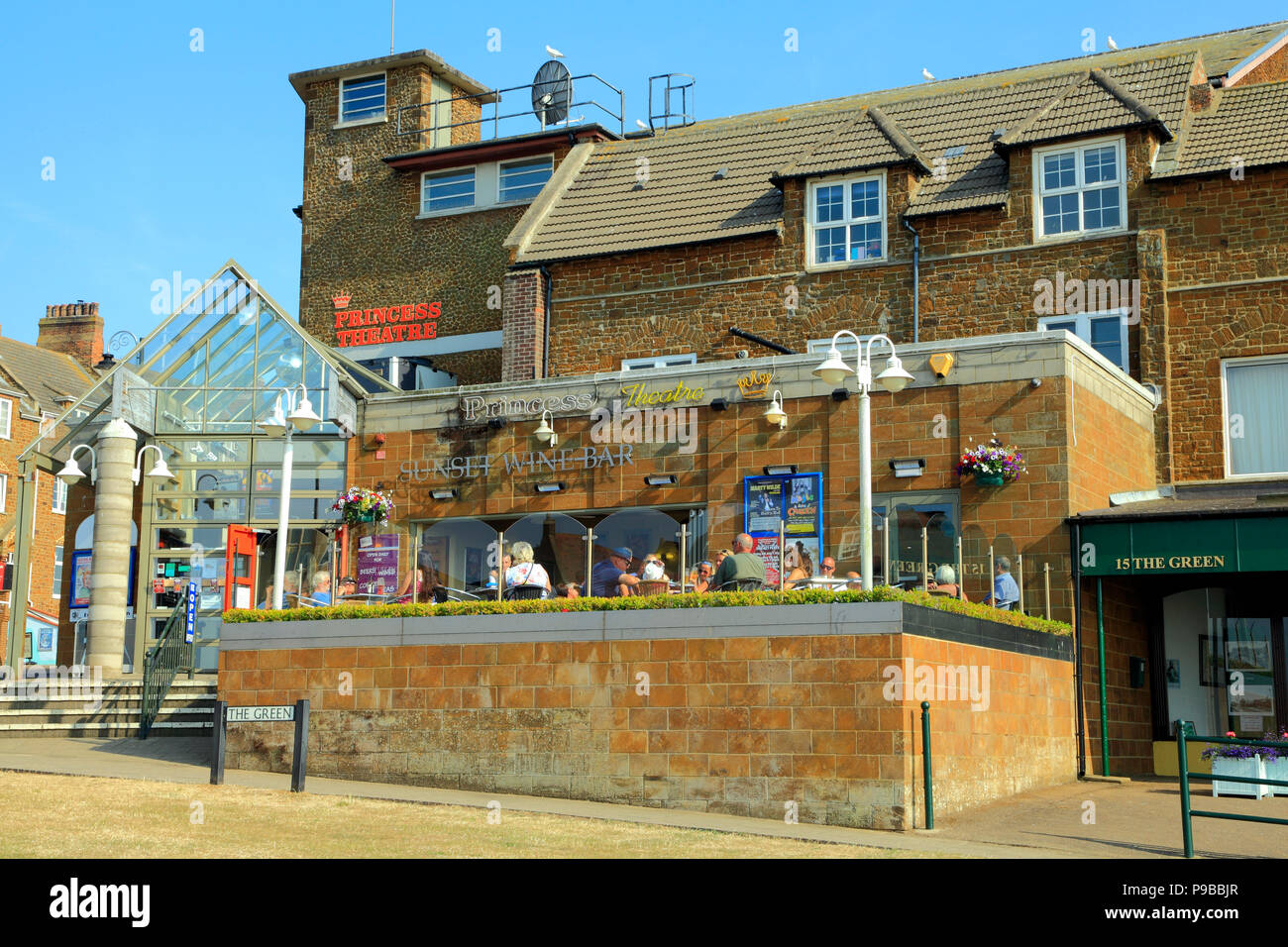 Teatro Principessa, Tramonto Wine Bar, Hunstanton, Norfolk, inglese località balneare, England, Regno Unito Foto Stock