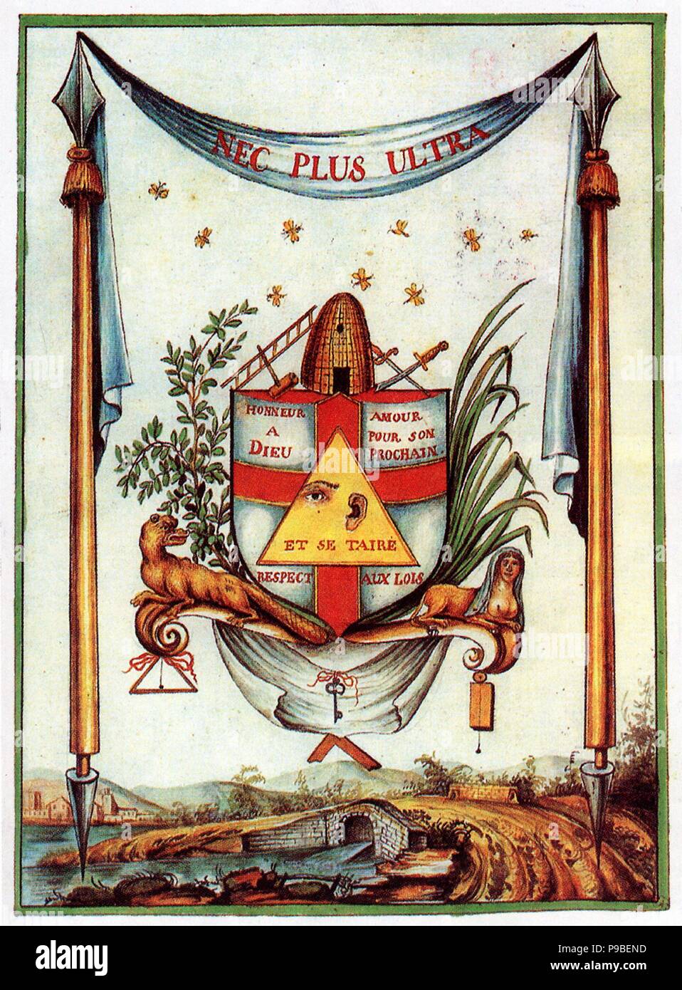 I valori massonica. Museo: Collezione privata. Foto Stock