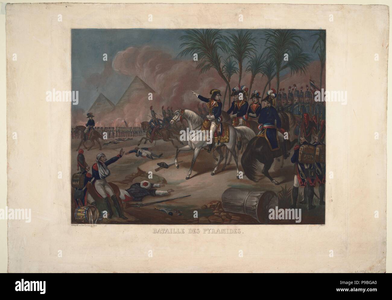 La battaglia delle Piramidi. Museo: Collezione privata. Foto Stock