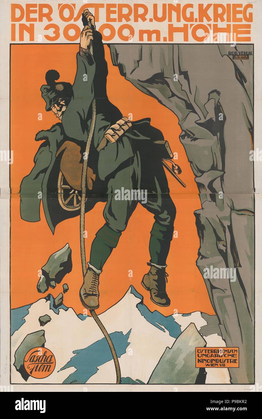 La guerra austro-ungarico a 3000 metri. Poster del filmato. Museo: Collezione privata. Foto Stock