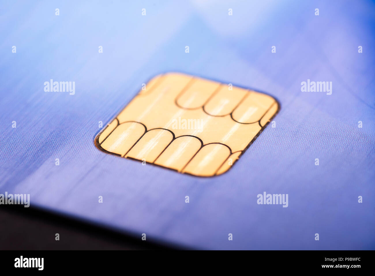 Golden modulo smart card di una smartcard Foto Stock