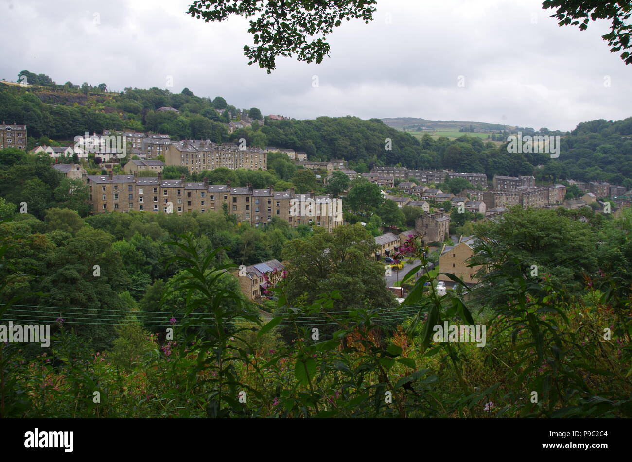 Hebden Bridge. John O' semole (Duncansby head) in terre fine. da estremità a estremità trail. In Inghilterra. Regno Unito Foto Stock