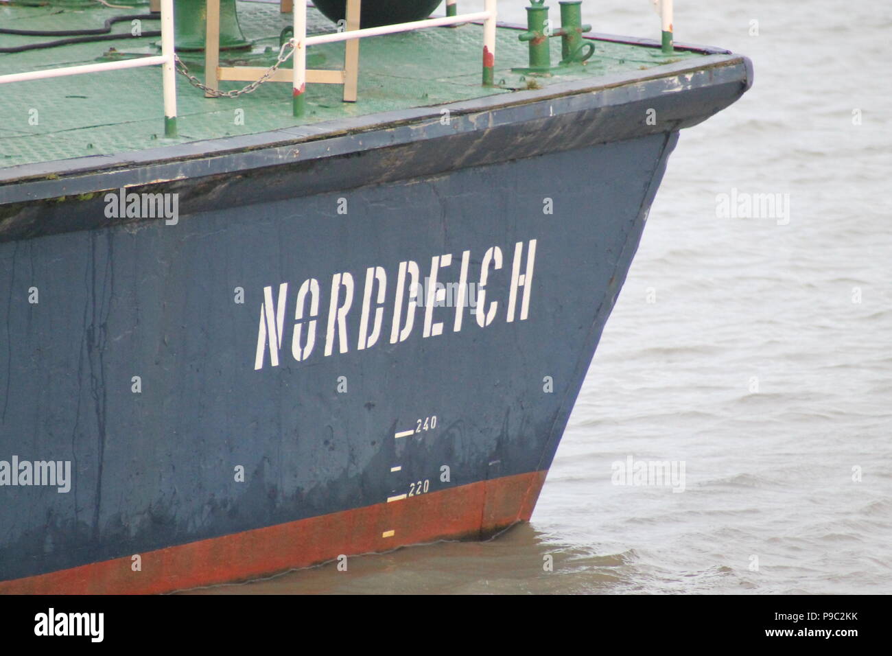 Barca da pesca in mare del Nord Foto Stock